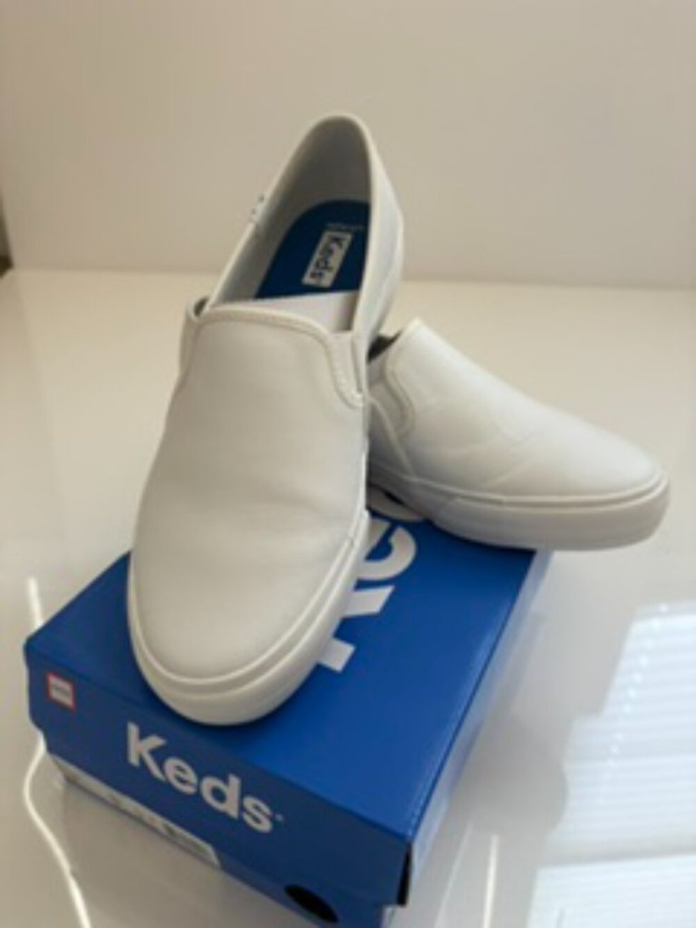 Keds Womens Double Decker Leather Slip On - 9W WH59799